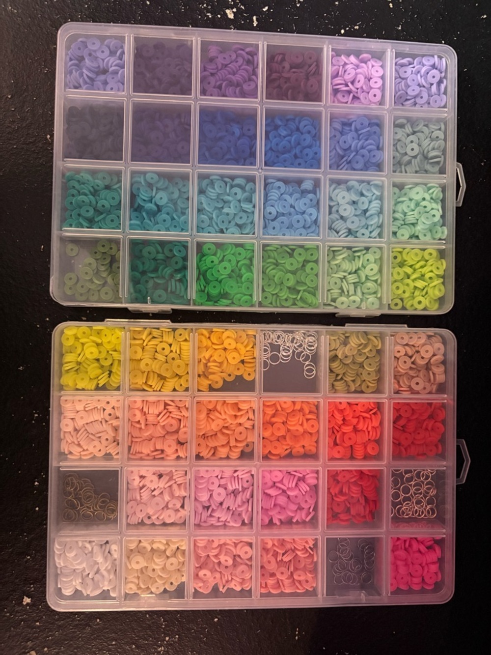 Colorful Assorted rubber Spacer Beads Organizer